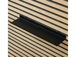 Denpanels Regal schwarz für Akustikpaneel 40 cm inkl. Schrauben