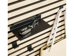 Denpanels Regal schwarz für Akustikpaneel 20 cm inkl. Schrauben