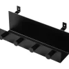 Denpanels Regal schwarz mit 4 Haken 21,5 cm inkl. Schrauben* Wandregale