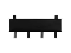 Denpanels Regal schwarz mit 4 Haken 21,5 cm inkl. Schrauben* Wandregale