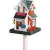 Dobar Buntes Western-Vogelhaus Restaurant 18 cm x 18 cm x 23 cm Kiefer* Vogelbedarf