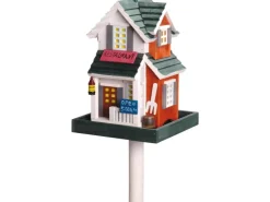 Dobar Buntes Western-Vogelhaus Restaurant 18 cm x 18 cm x 23 cm Kiefer* Vogelbedarf
