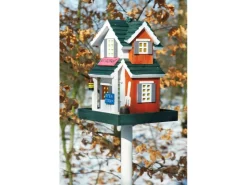Dobar Buntes Western-Vogelhaus Restaurant 18 cm x 18 cm x 23 cm Kiefer* Vogelbedarf