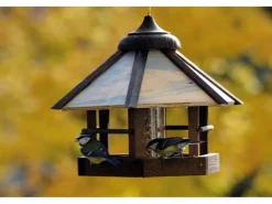 Dobar Design-Vogelhaus Camouflage mit Futter-Silo 35 cm x 35 cm x 29 cm* Vogelbedarf