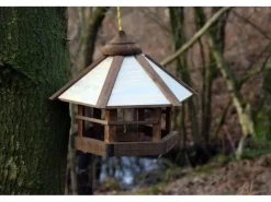 Dobar Design-Vogelhaus Camouflage mit Futter-Silo 35 cm x 35 cm x 29 cm* Vogelbedarf