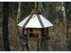 Dobar Design-Vogelhaus Camouflage mit Futter-Silo 35 cm x 35 cm x 29 cm* Vogelbedarf