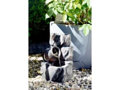 Dobar Design-Zimmerbrunnen Polyresin in Felsen-Optik Grau* Zimmerbrunnen