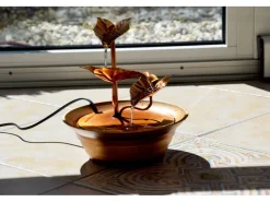 Dobar Design-Zimmerbrunnen Metall und Kunststoff mit Deko-Steinen Braun* Zimmerbrunnen