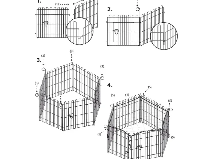 Dobar Freilaufgehege-Set 6-eckig* Kleintierbedarf