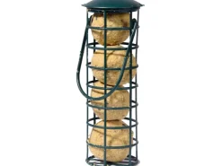 Dobar Futterspender mit 4 Meisenknödeln für Wildvögel 7 cm x 7 cm x 20 cm Grün