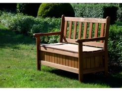 Dobar Gartenbank 2-Sitzer Kiefernholz geölt Braun 89 x 115 x 58 cm FSC®* Sitzbänke