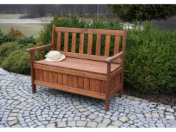 Dobar Gartenbank 2-Sitzer Kiefernholz geölt Braun 89 x 115 x 58 cm FSC®* Sitzbänke