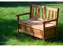 Dobar Gartenbank 2-Sitzer Kiefernholz geölt Braun 89 x 115 x 58 cm FSC®* Sitzbänke