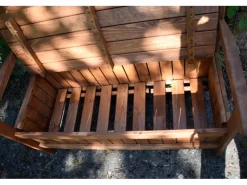 Dobar Gartenbank 2-Sitzer Kiefernholz geölt Braun 89 x 115 x 58 cm FSC®* Sitzbänke
