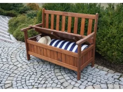 Dobar Gartenbank 2-Sitzer Kiefernholz geölt Braun 89 x 115 x 58 cm FSC®* Sitzbänke