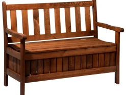 Dobar Gartenbank 2-Sitzer Kiefernholz geölt Braun 89 x 115 x 58 cm FSC®* Sitzbänke