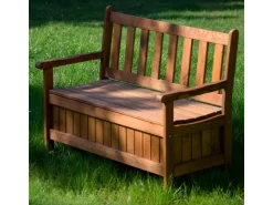 Dobar Gartenbank 2-Sitzer Kiefernholz geölt Braun 89 x 115 x 58 cm FSC®* Sitzbänke