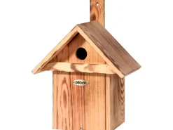 Dobar Geflammter Nistkasten mit Anflugleiste 23,5 cm x 17,5 cm x 33 cm Kiefer* Vogelbedarf