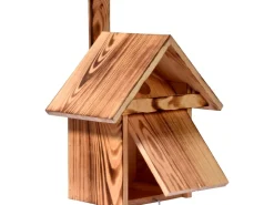 Dobar Geflammter Nistkasten mit Anflugleiste 23,5 cm x 17,5 cm x 33 cm Kiefer* Vogelbedarf