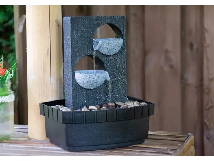 Dobar Indoor-Brunnen 2 Becken 26 cm x 20,5 cm x 16,5 cm* Zimmerbrunnen