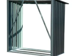 Dobar Kaminholzregal Madera Metall Grau 163 cm x 83 cm x 154 cm* Holzregale