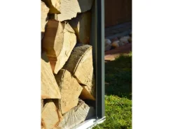 Dobar Kaminholzregal Madera Metall Grau 163 cm x 83 cm x 154 cm* Holzregale