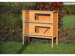 Dobar Kleintierstall mit 2 Etagen 115 cm x 45 cm x 116 cm FSC®