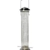 Dobar Metallgitter-Futtersäule für Vögel 9,5 cm x 9,5 cm x 39 cm Silber