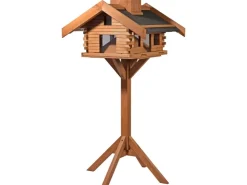 Dobar Vogelhaus Blockhaus Gipfel 84 cm x 78 cm x 53 cm Kiefer Braun FSC®