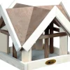 Dobar Vogelhaus mit Antikfinish 37 x 37 x 43 cm Braun-Weiß* Vogelbedarf