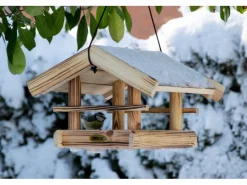 Dobar Vogelhaus Quemado 30 x 34,5 x 22,5 cm Kiefer geflammt FSC®* Vogelbedarf