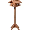 Dobar Vogelhaus Tirol im Berghütten-Design 37 x 37 x 117 cm Braun FSC®