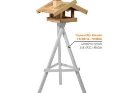 Dobar Vogelhaus Trollanes mit Schilfdach zum Aufstellen 50 cm x 43 cm x 29 cm* Vogelbedarf