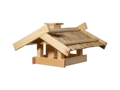 Dobar Vogelhaus Trollanes mit Schilfdach zum Aufstellen 50 cm x 43 cm x 29 cm* Vogelbedarf