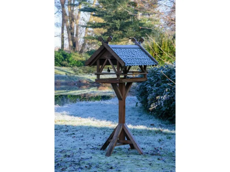 Dobar Vogelhaus Westfalen mit Futterhaus 78 cm x 62 cm x 58 cm Kiefer