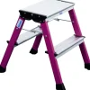 Krause Doppel-Klapp Tritt Rolly Monto Pink 2 x 2 Stufen