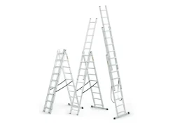 DRABEST Vielzweckleiter 3 x 7 Sprossen Aluminium* Leitern