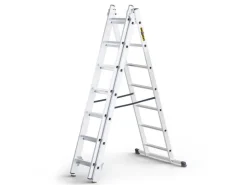 DRABEST Vielzweckleiter 3 x 7 Sprossen Aluminium* Leitern