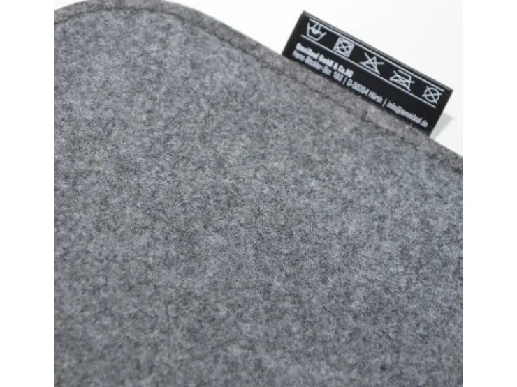 DuneDesign 4 Eckige Sitzkissen aus Filz 35 x 35 cm in Grau und Hellgrau