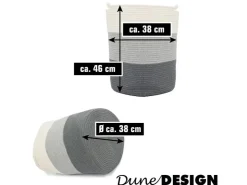 DuneDesign Aufbewahrungskorb aus Baumwolle 50 Liter Ø 38 x 46 cm* Kissen