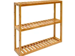 DuneDesign Bambus Regal für das Badezimmer 60 x 54 x 15 cm* Wandregale|Holzregale