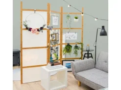DuneDesign Raumteiler Holz zum Befüllen 180 x 180 cm* Pinnwände|Holzregale