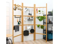 DuneDesign Raumteiler Holz zum Befüllen 180 x 180 cm* Pinnwände|Holzregale