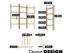 DuneDesign Raumteiler Holz zum Befüllen 180 x 180 cm* Pinnwände|Holzregale