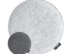 DuneDesign Rundes Sitzkissen aus Filz Ø 35 cm 30 mm Stark in Grau* Kissen