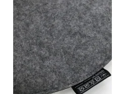 DuneDesign Rundes Sitzkissen aus Filz Ø 35 cm 30 mm Stark in Grau* Kissen