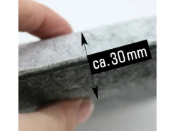 DuneDesign Rundes Sitzkissen aus Filz Ø 35 cm 30 mm Stark in Grau* Kissen