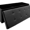DuneDesign Sitzbank mit 120L Stauraum 110 x 38 x 38 cm in Schwarz* Garderoben