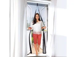 Easymaxx Tür-Moskitonetz Magic Klick Schwarz 90 cm x 210 cm* Türvorhänge