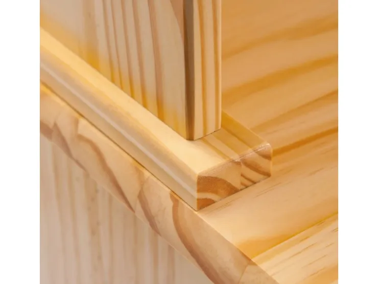 ebuy24 Alican Vitrinenschrank 2 Türen 2 Glastüren 2 Schubladen Natur* Vitrinen